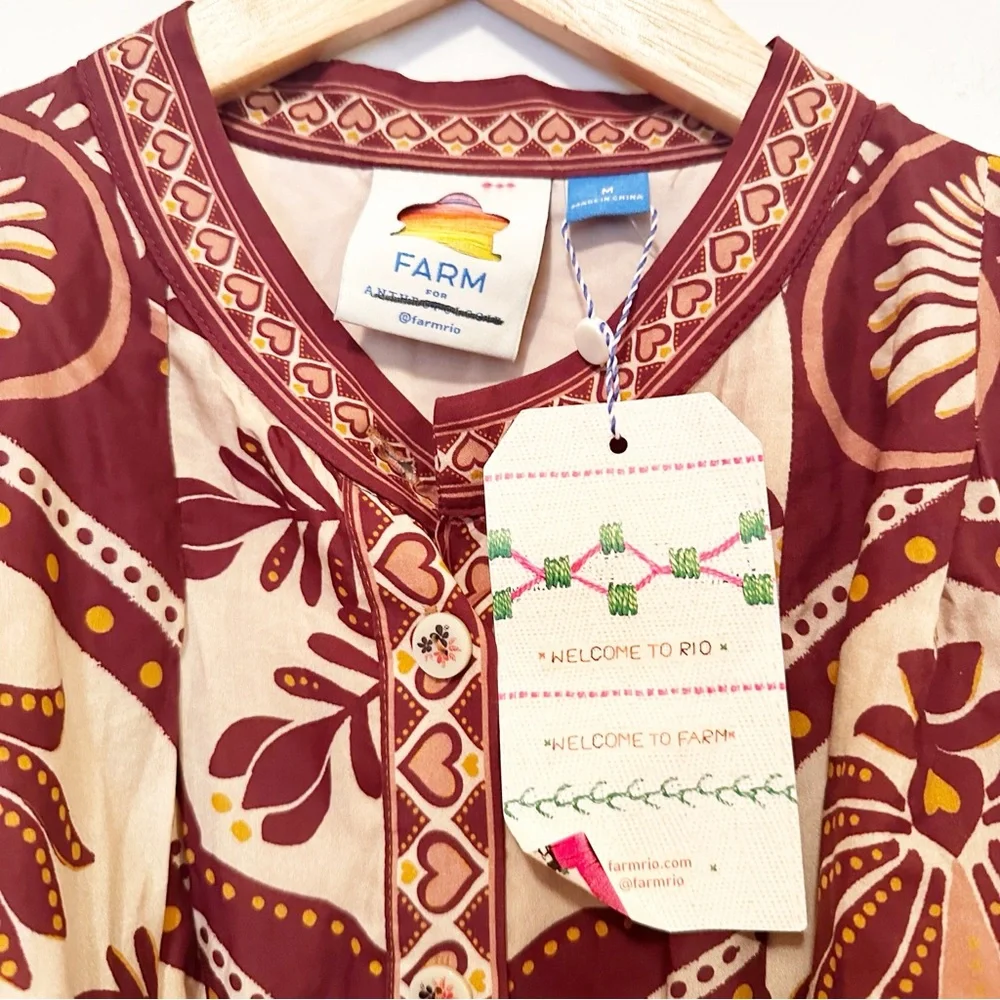 Anthropologie Brown and Tan Patterned Mini Dress - Picture 7 of 9